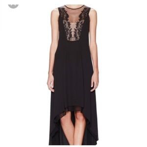 BCBG Cassidy Black Embroidered
Mesh Hi-Lo Gown